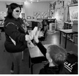 Mrs. Crosby and Brantley working together. Submitted photo
