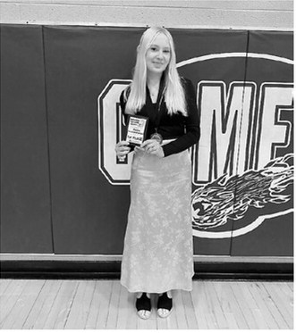 Feb 21.- Jaymee Reidhammer was awarded first in Poetry and qualified for state. The state speech meet will be held on April 25 in Mandan. Submitted photo