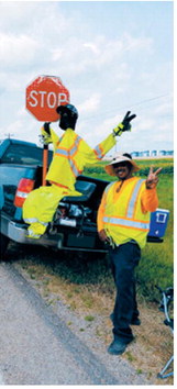 A little roadside humor brings smiles to motorists navigating the lengthy Highway 1 construction project. Photo submitted by Pauline Mack