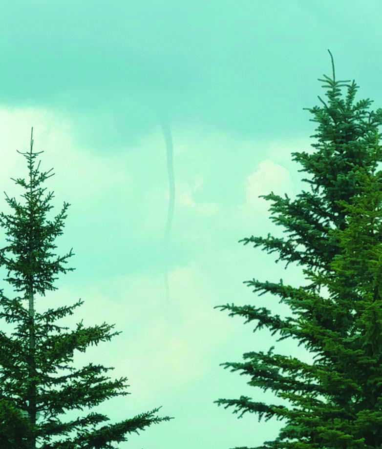 On July, 9, at approximately 2:00 p.m. this funnel cloud was photographed by Brittanie Mostad from 9th Street in Langdon.