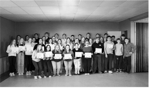 Students from Munich High School and Langdon Area High School were recognized for earning “A” honor roll honors during the Cavalier County Academic Excellence Banquet on April 19 in Langdon. Submitted photo