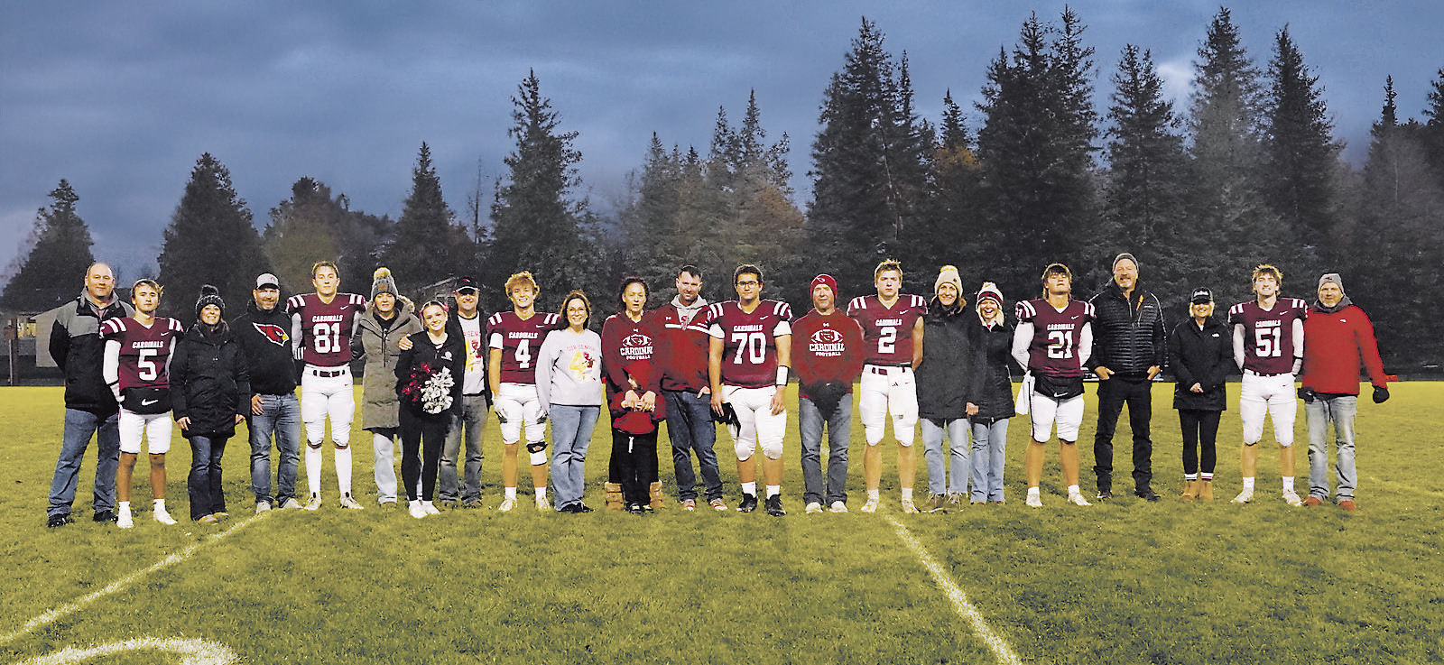 Seth and Beth Hansen with Kade, Munich; Steve and Kristin McDonald with Tanner, Sarles; Ruby (sister) with Julie and Chris Davis with Sam, Langdon; David and Charlotte Hooge with Jon Christie, Munich; Erin and Sunny Johnson with Jax, Langdon; Darren and Becka Romfo with Theo, Langdon; Randall Ullyott and Lori Ullyott with Keaton, Langdon. Photo by Larry Stokke.