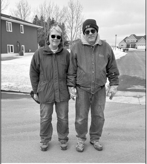 Dennis and Pat Domagal can often be found walking the streets of Langdon, hand-in-hand, enjoying small town life. Last August, the couple celebrated a milestone 50-year Anniversary. Photo by Sarah Overby