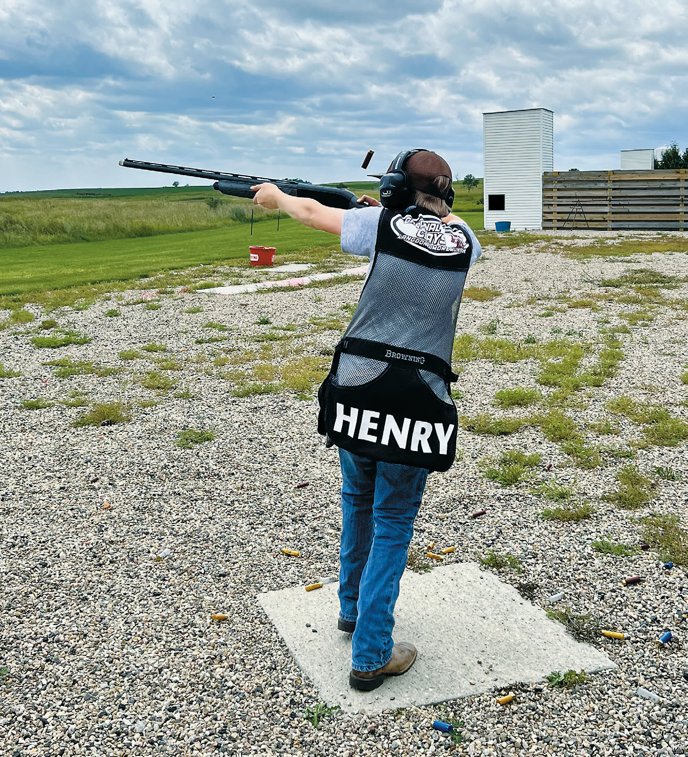 Carl Henry shooting skeet at 4-H State Tournament.