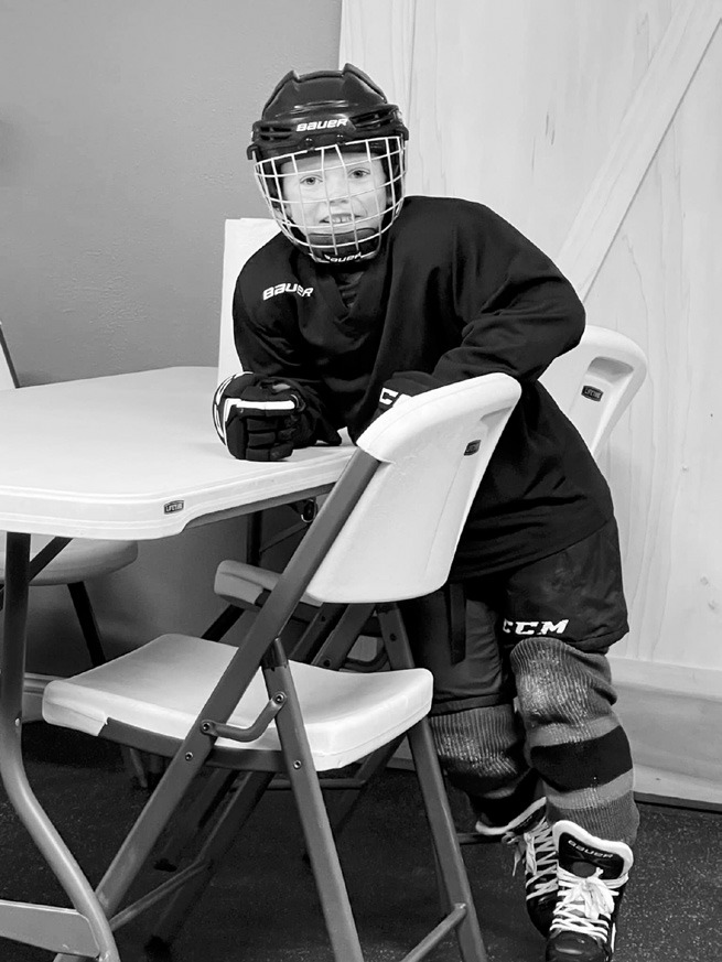 Ender is all ready for Hockey Season