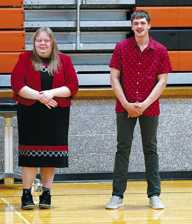 Edmore seniors, Alexis Wilkie and Rayce Worley. Photo by Larry Stokke.