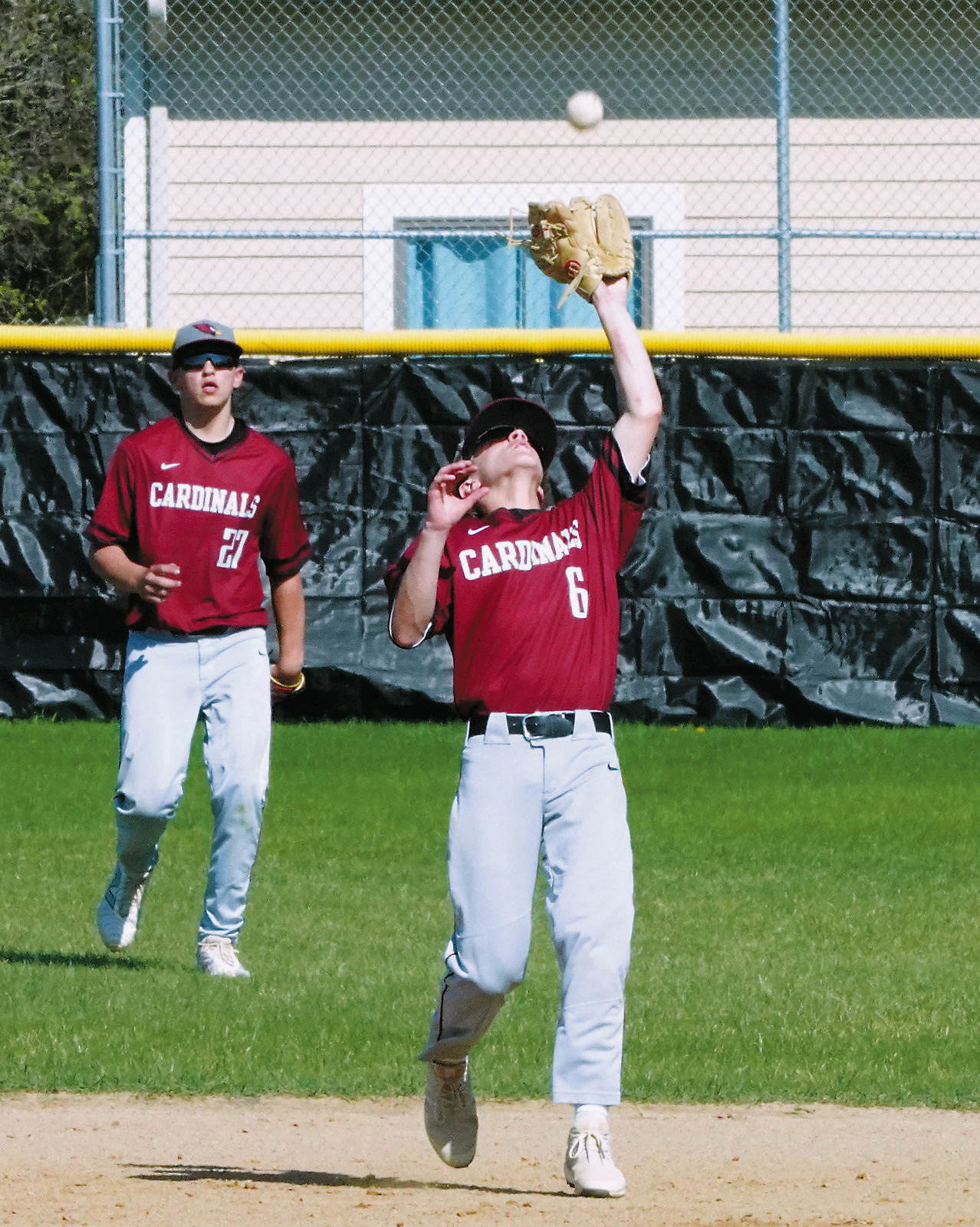 Connor Mitchell makes a great catch in the win over Bottineau. Photo by Larry Stokke.