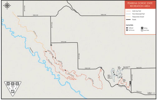 Pembina Gorge State Recreation Area promotes year-round recreation with snowshoeing