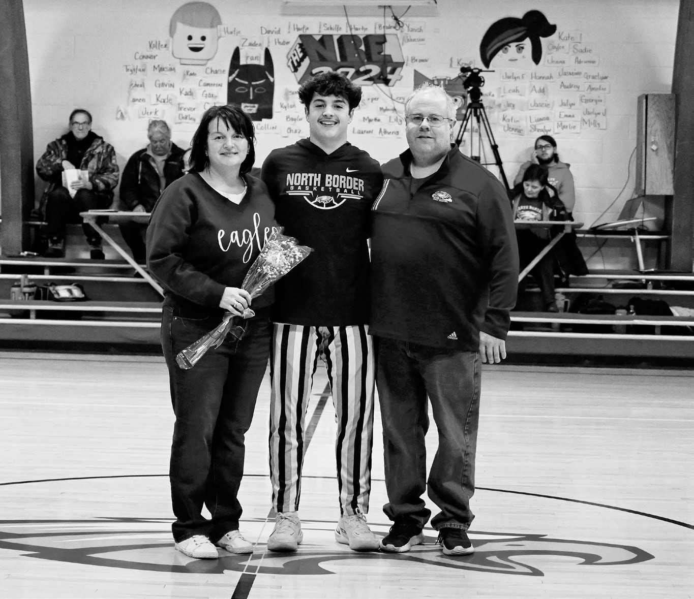 The Eagles celebrated Senior Night on Feb. 17. Photographed is Grant Cosley, son of Shannon and Chad Cosley. Grant went over 1,000 career points at the Eagles’ game in Mayville on Feb. 13. Photo by Ashely Shafer.