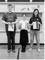 Project Expo Srs.: Pictured are Chaz Halverson, Cheyenne Dawson, and Naomi Stegman