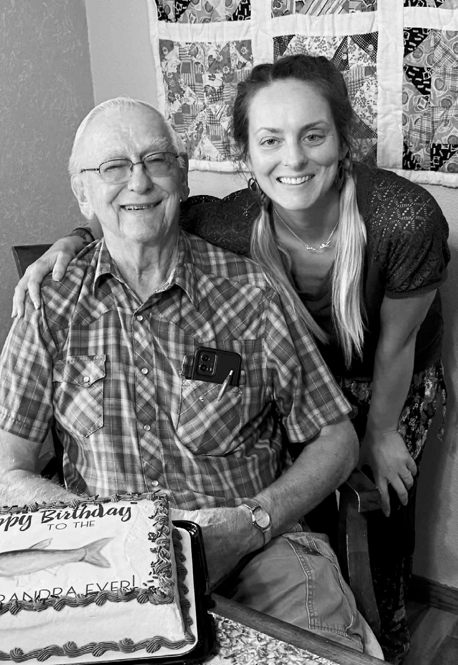 Grandpa Ole and I during his 88th birthday dinner.