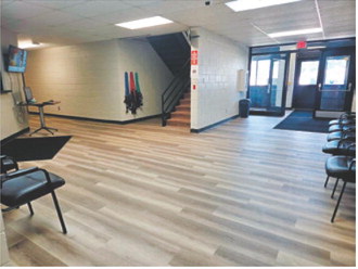 New flooring gives the Langdon Activity Center's entrance and lobby area a fresh, updated look. The improvements are part of ongoing efforts to enhance the facility for members and visitors. Photo courtesy of Langdon Activity Center