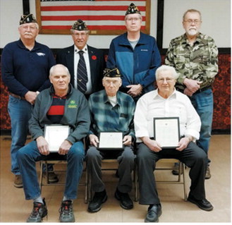 Back row L-R: Dale Anderson (50 years), William Zeller (40 years), Steven Melsted (39 years), Robert Pitcher (50 years.) Front row L-R: Tom Hardy (47 years), Wally Melsted (60 years), Lyle Carpenter (50 years.) Submitted photo.