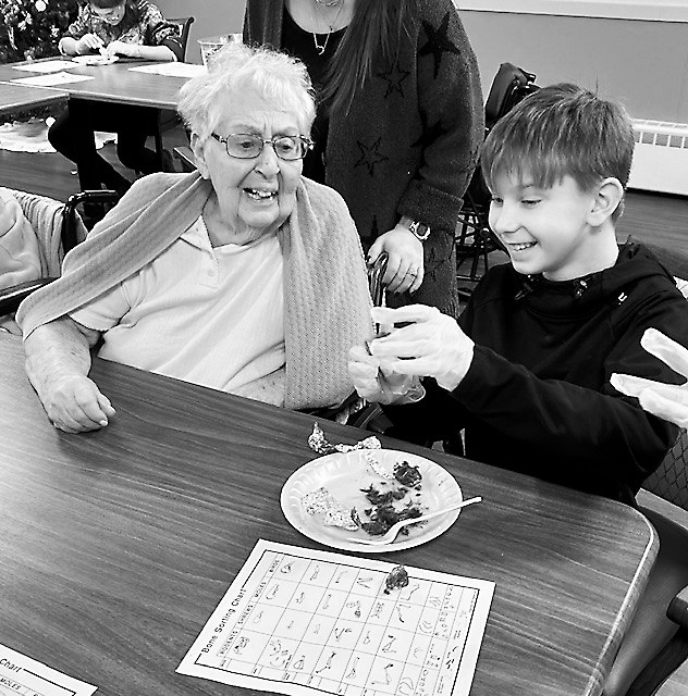 Gerry and Brantley picking through ‘owl pellets.’
