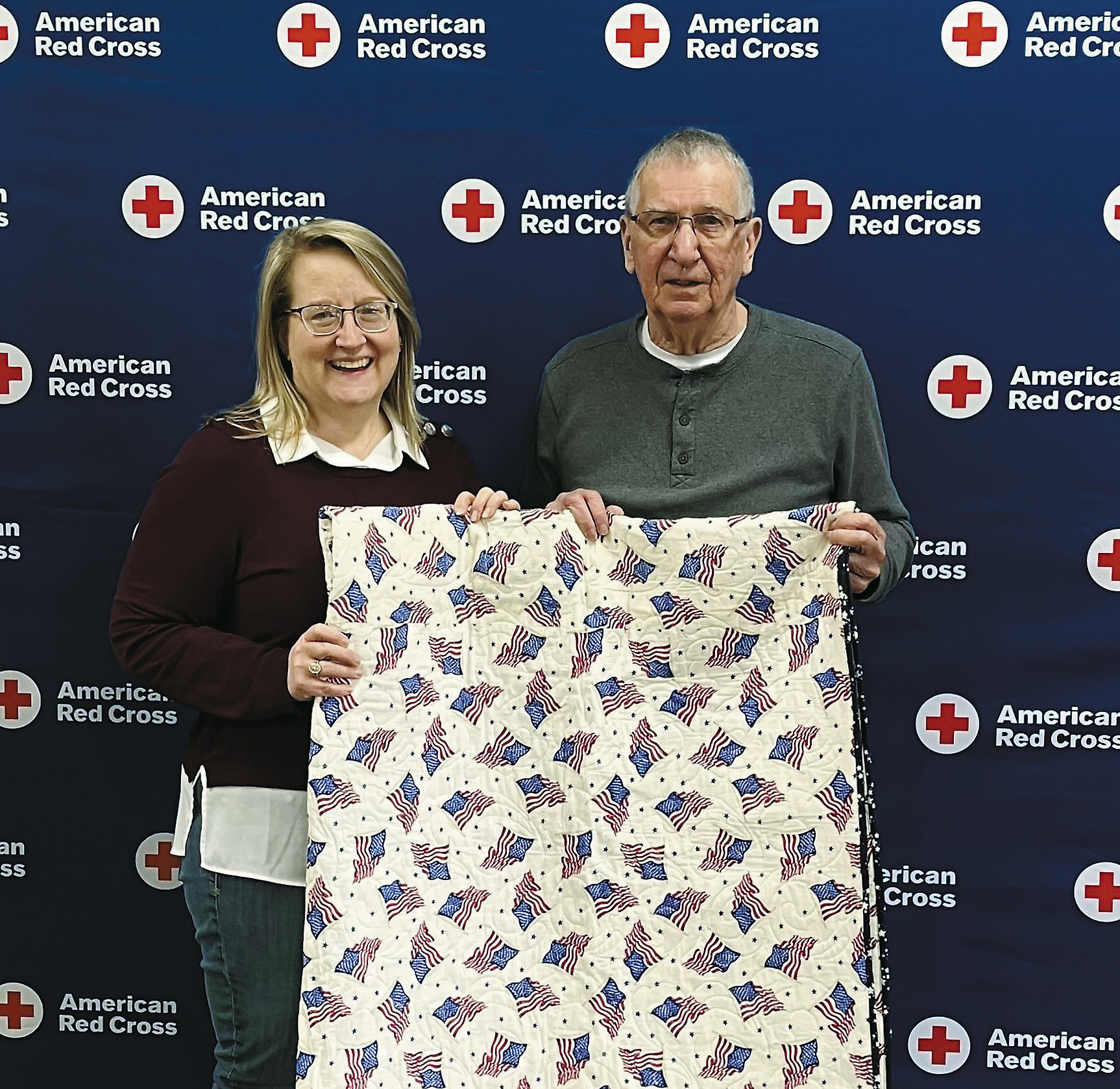 The 2024 Red Cross holiday quilt drive in Fargo, N.D. Photo courtesy of the American Red Cross.