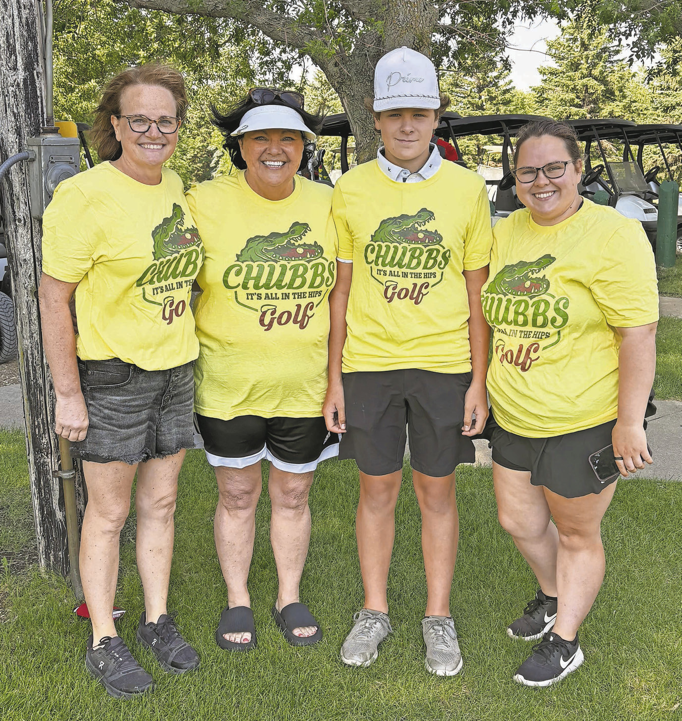 The Chubbs team photo (L-R) Jennifer Romfo, Connie Kjos, Ryder Moser, and Jayden Romfo.