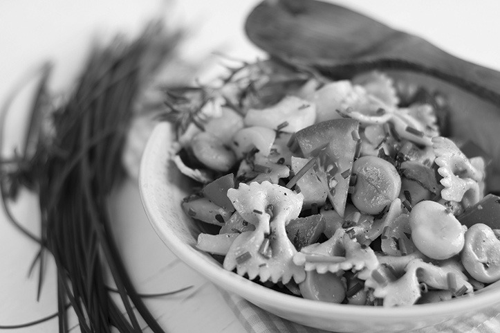 Whip up a quick pasta salad with ingredients fresh from the garden 