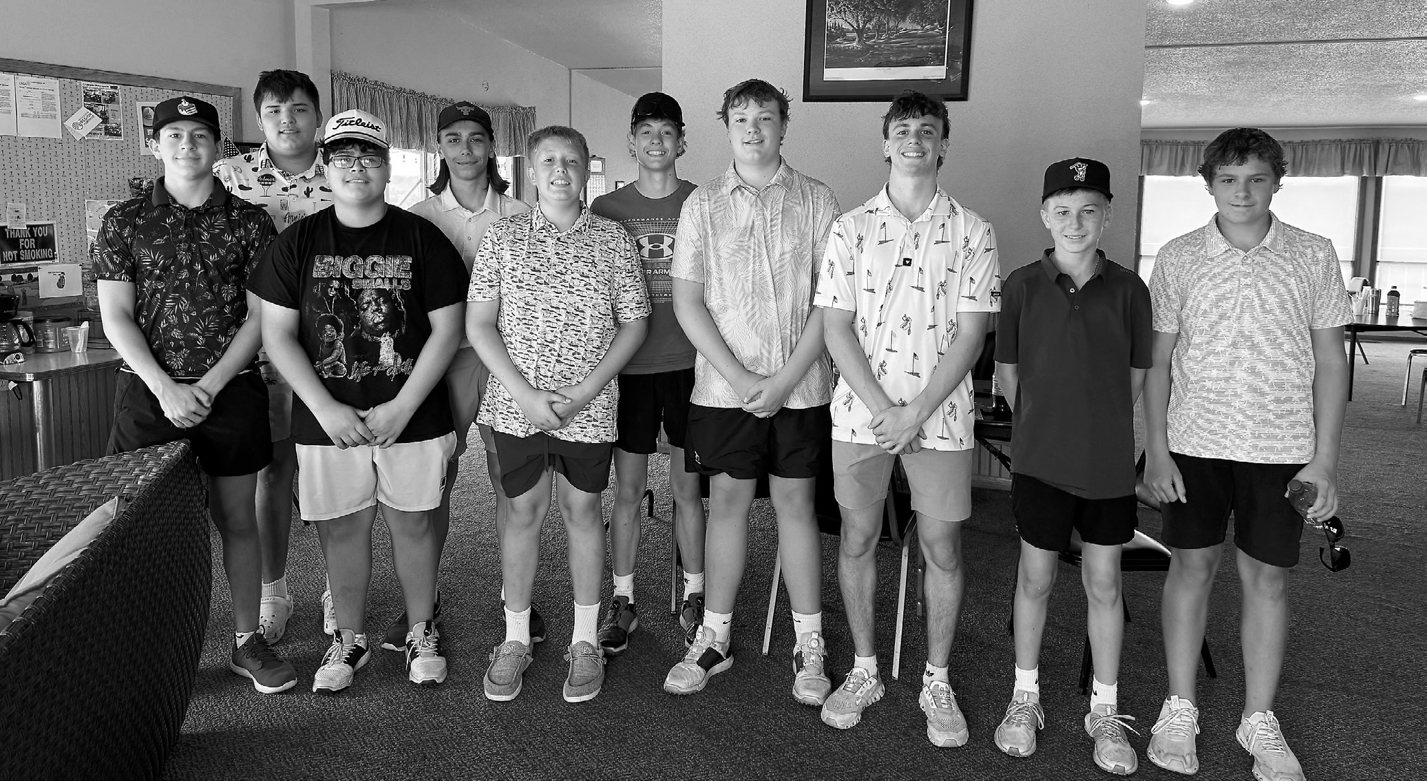 17U team (L-R) Cristopher Longtin, Cameron Saldana, Dustin Miller, Zander Duerre, Evan Trupe, Rhyder Girodat, Trystan Moore, Kaden Moore, Duson Asvig, and Ryder Moser.
