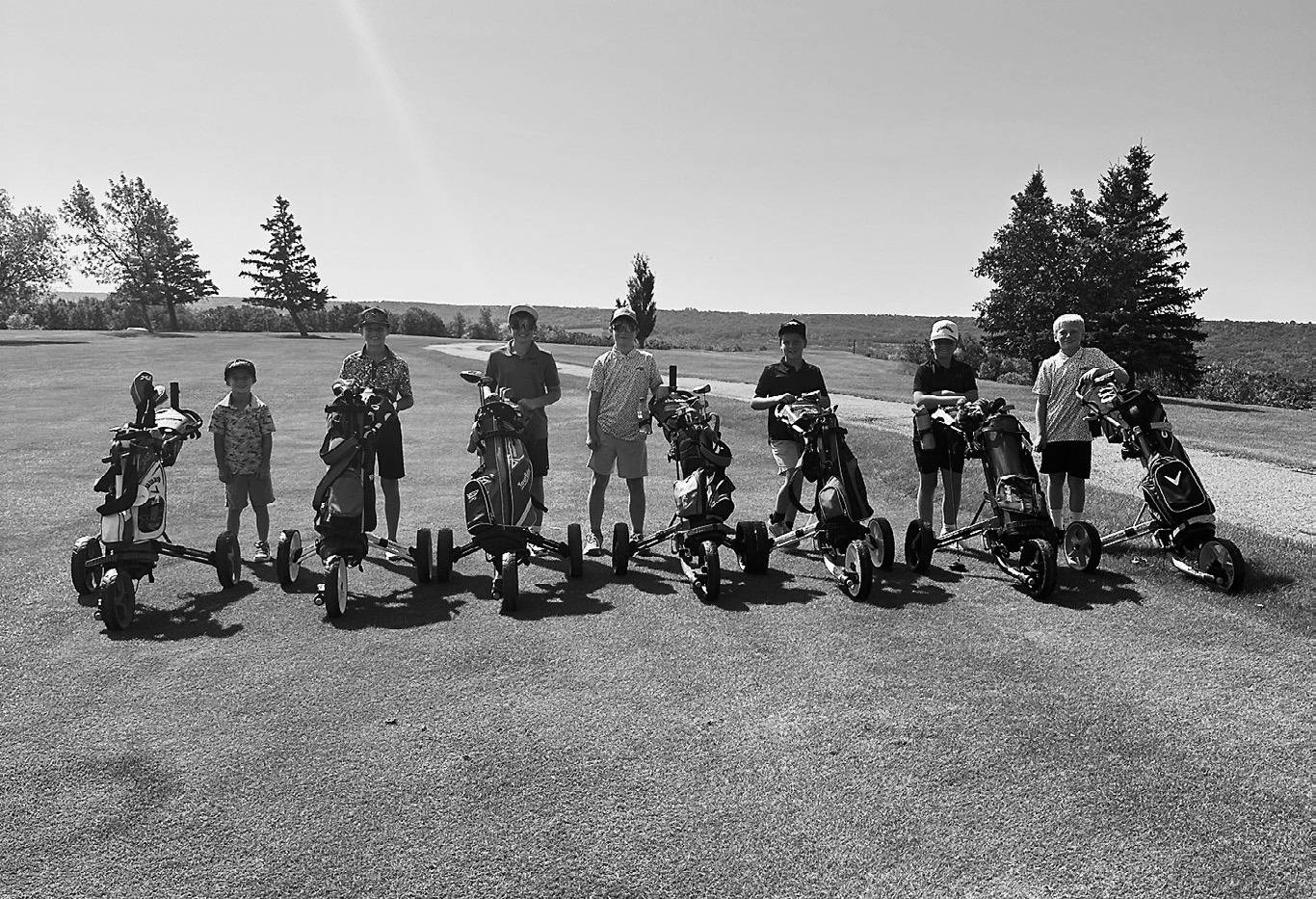 11U group (L-R) Cayson Carpenter, Camden Carpenter, Blake Rollness, Jett Rollness, Jace Rollness, Nixon Tryan, and Cohen Trupe.