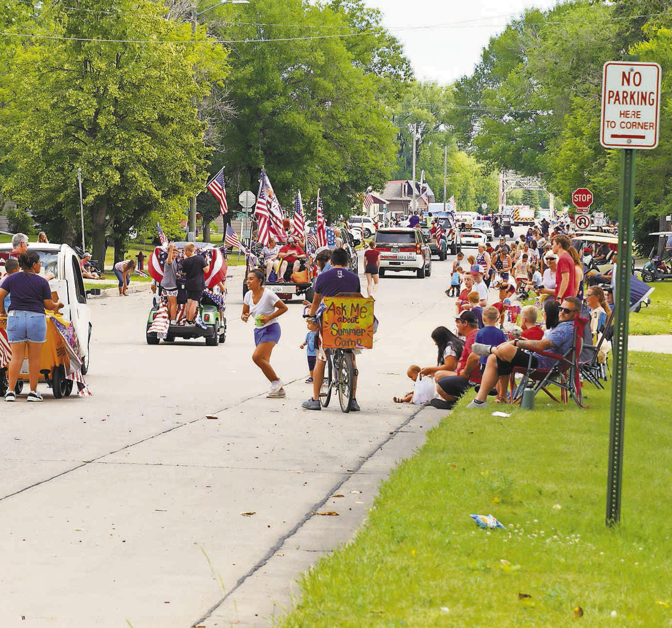 The parade in Pembina celebrating the Fourth of July PHOTO BY LARRY STOKKE