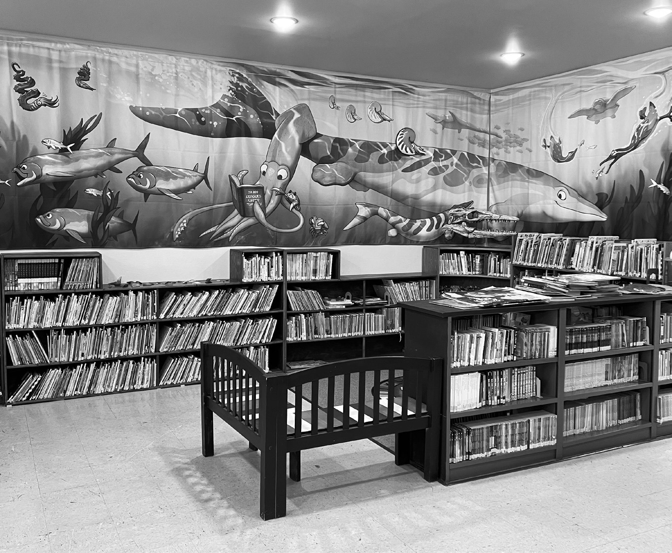 The ‘World Serpent’ on display at Walhalla’s library.