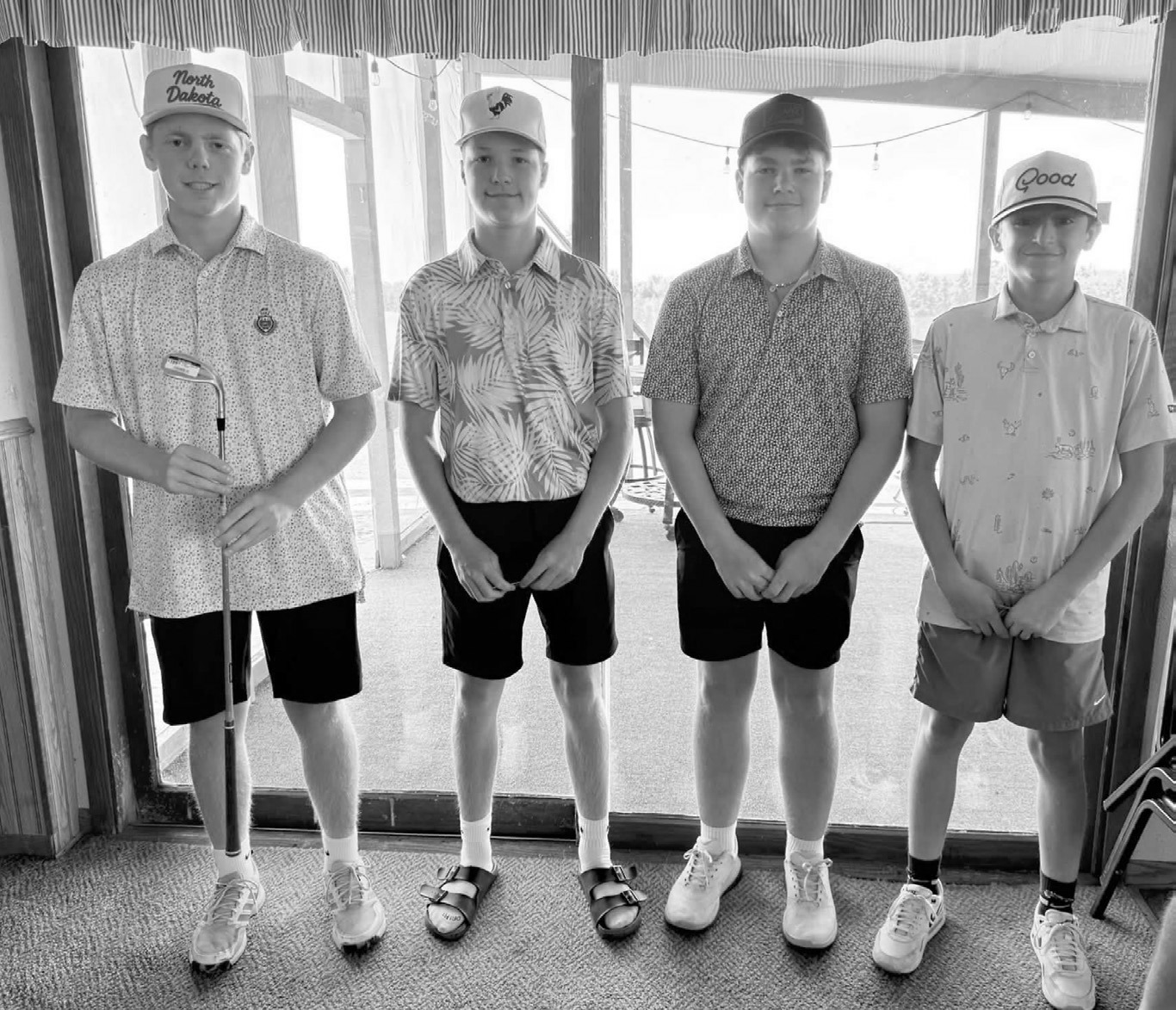 The 15U division winners were, from left, Korbyn Rollness, first; Porter Pritchard and Baylor Tryan tied for second; and Noah Almen, third. Submitted photo