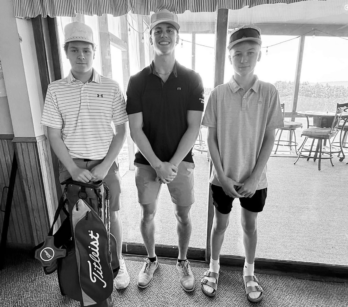 The 17U division winners were, from left, Ryder Moser, first; Kaden Moore, second; and Dyson Askvig, third. Submitted photo