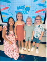 The Lafrenz girls are ready for a new school year at Langdon Area Elementary School. Pictured, from left, are Alexis Lafrenz, a second-grade teacher; Jayde, a fourth-grader; Andi, a kindergartner; and Blair, a second-grader. Photo courtesy of Alexis Lafrenz