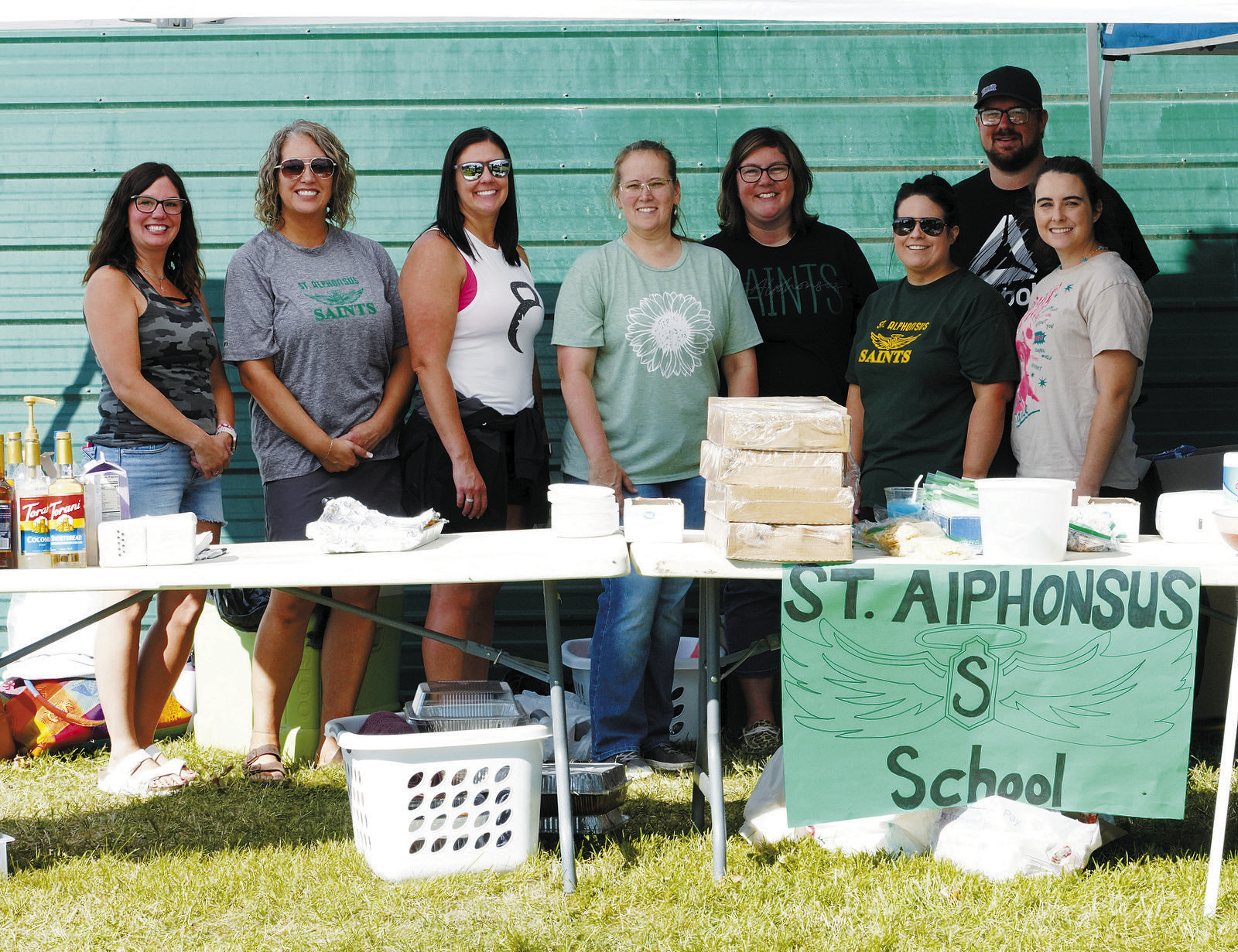St. Alphonsus had an awesome lunch corner set up to take care of the hungry racers and fans. Photo by Larry Stokke.
