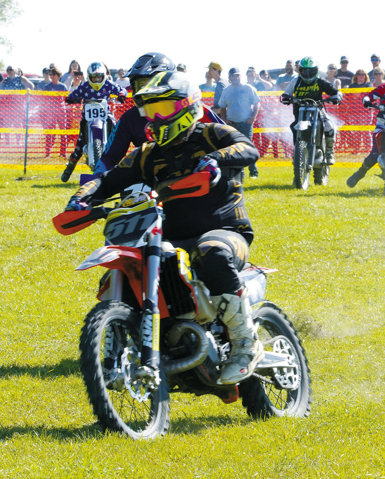 Apie Conradie leaves the starting line at the beginning of the Veteran C Race. Photo by Larry Stokke.