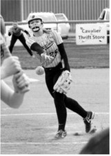 Sara Jenson earned the win in the circle for the Grizzlies, allowing four runs in a victory over the Cardinals. Photo by Larry Stokke