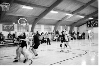 With the game tied at 44 in overtime with 2.9 seconds left, Taya Feist calmly drains a free throw to win the game over St. John. Photo by Larry Stokke.