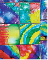 Colorful abstract paintings created by Encore Arts Camp participants were among the many projects showcased during the weeklong camp at Frost Fire Park. Students worked with professional instructors to explore a variety of artistic techniques and mediums. Submitted photo