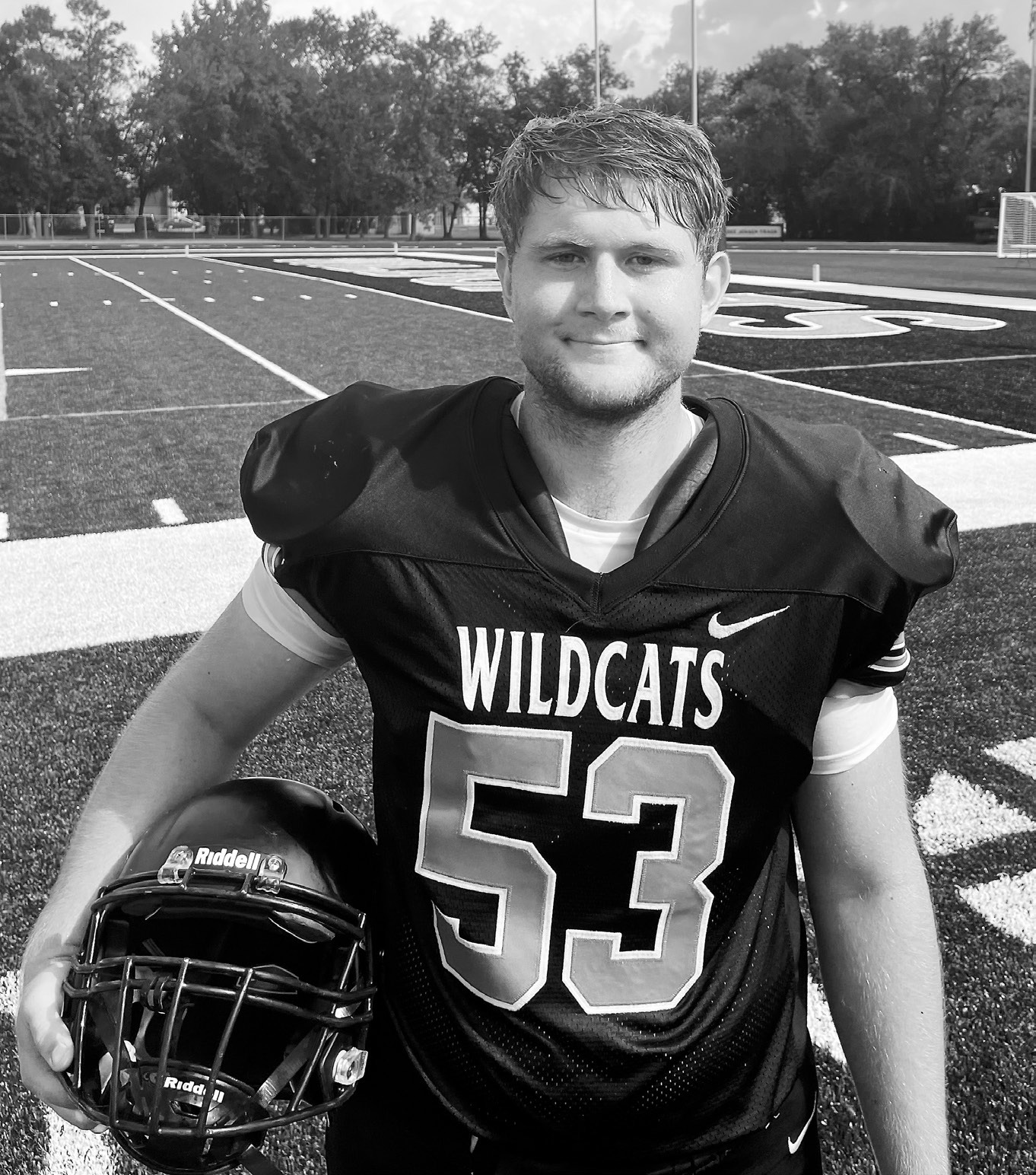 Pictured is Reed Scheer, Langdon 2024 graduate and former All-Conference player on the Langdon-Munich football team. Reed is now playing college football with the North Dakota School of Science at Wahpeton. Scheer is currently the backup right guard on the unbeaten Wildcats. Reed is the son of Rob and Brenda Scherr of Langdon. Congrats Reed, and best of luck!