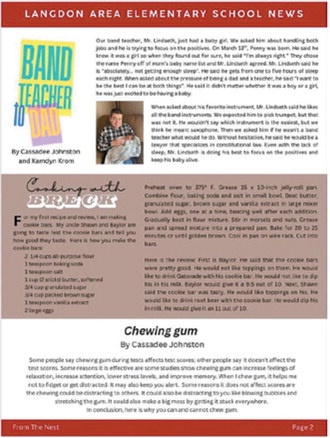 Langdon Area Elementary students launch first-ever school newspaper