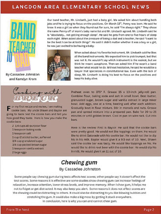 Langdon Area Elementary students launch first-ever school newspaper