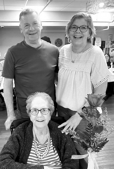 Mike and Nancy Belanus pose with Darlene on Mother’s Day.