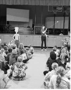 Students enjoy the interactive yo-yo show. Submitted photo