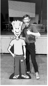 NED brings high energy and positivity to LAES students. Submitted photo