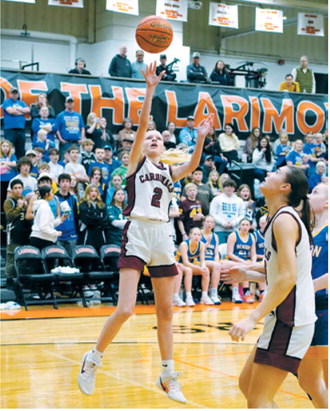 Mya Swanson was FM Bank Player of the Game in Larimore Feb. 23. Photo by Larry Stokke