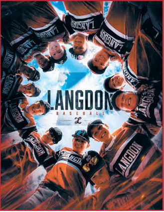 Langdon's 10U travel baseball players huddle together for a creative team photo, showcasing the camaraderie and teamwork that defined their season Submitted photo