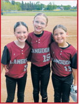 Layla, Danica and Colby pose for a photo during Softball Night, enjoying an evening of fun, friendship and community at the ballpark. Submitted photo