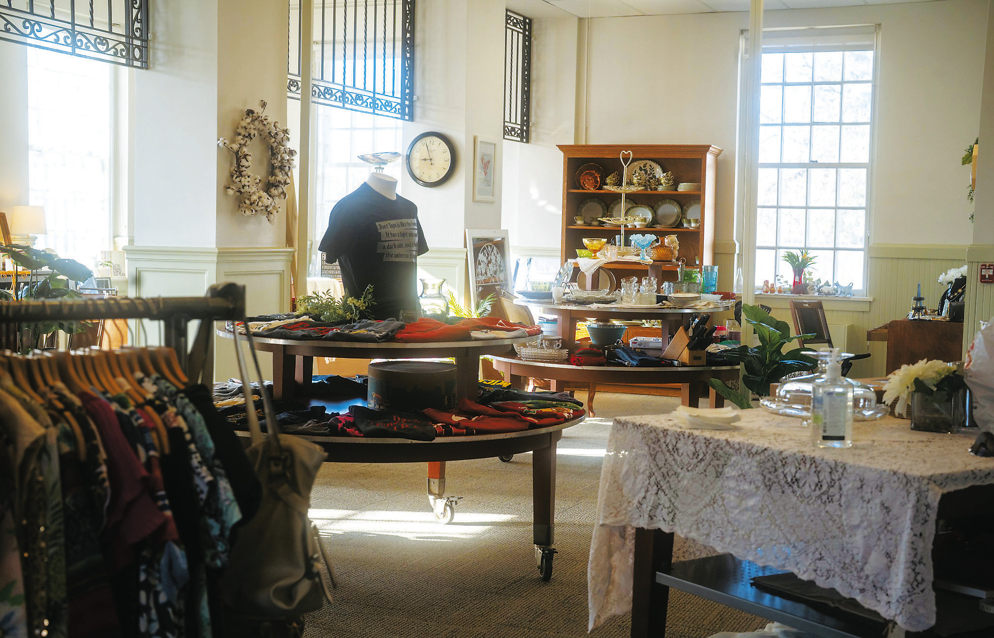 Located in the historic old customs building in Pembina, Coffee, Thrift, and Gift offers a unique assortment of items. Photo by Jesus Ramos.