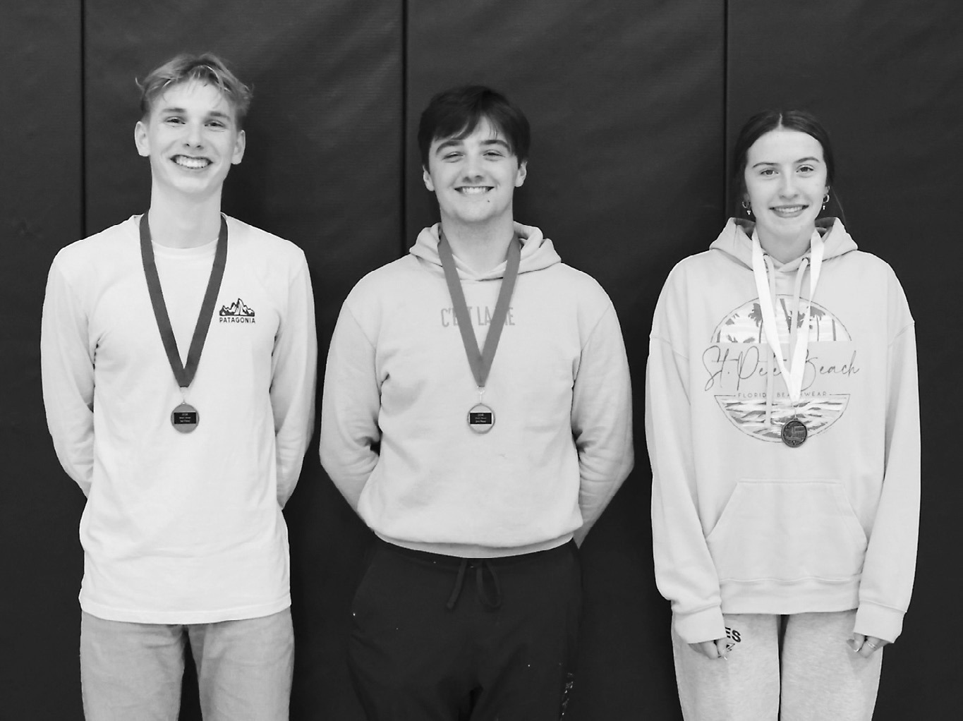 Senior student placers: from L-R:Owen Crosby, Cavalier (first place), Gunder Kemp, Cavalier (second place), Jalyn Johnson, Walhalla (third place) . Photo by Jamie Rarick
