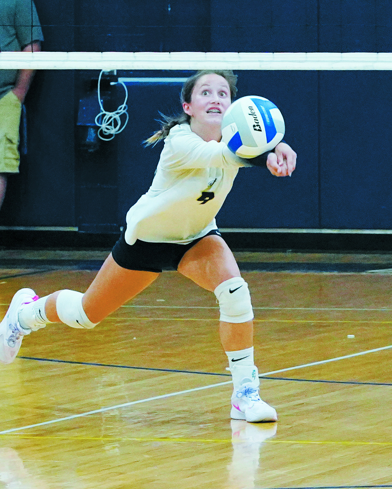 Adrienne Longtin had 8 assists and 8 digs in the Eagles game against the Tornadoes. Photo by Larry Stokke.