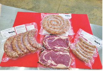 Smoke Wagon Meats offers a variety of handcrafted sausages, brats and premium steaks at its new retail meat shop near Walhalla. Submitted photo