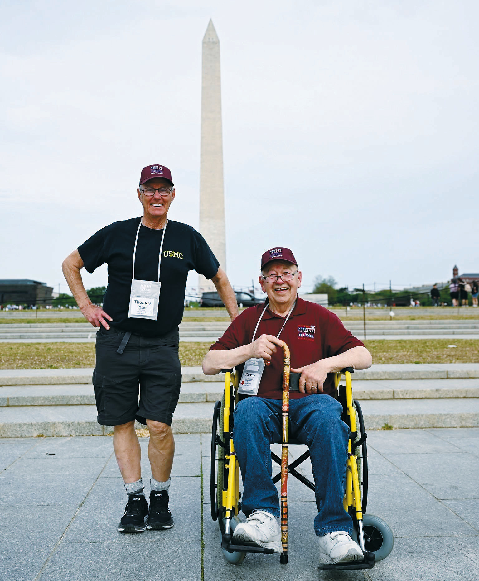 Pictured are Langdon natives Tom Perius (left) and Harvey Metzger (right),who recently went on a Veterans Honor Flight to Washington, D.C. Both said it was the trip of a lifetime.