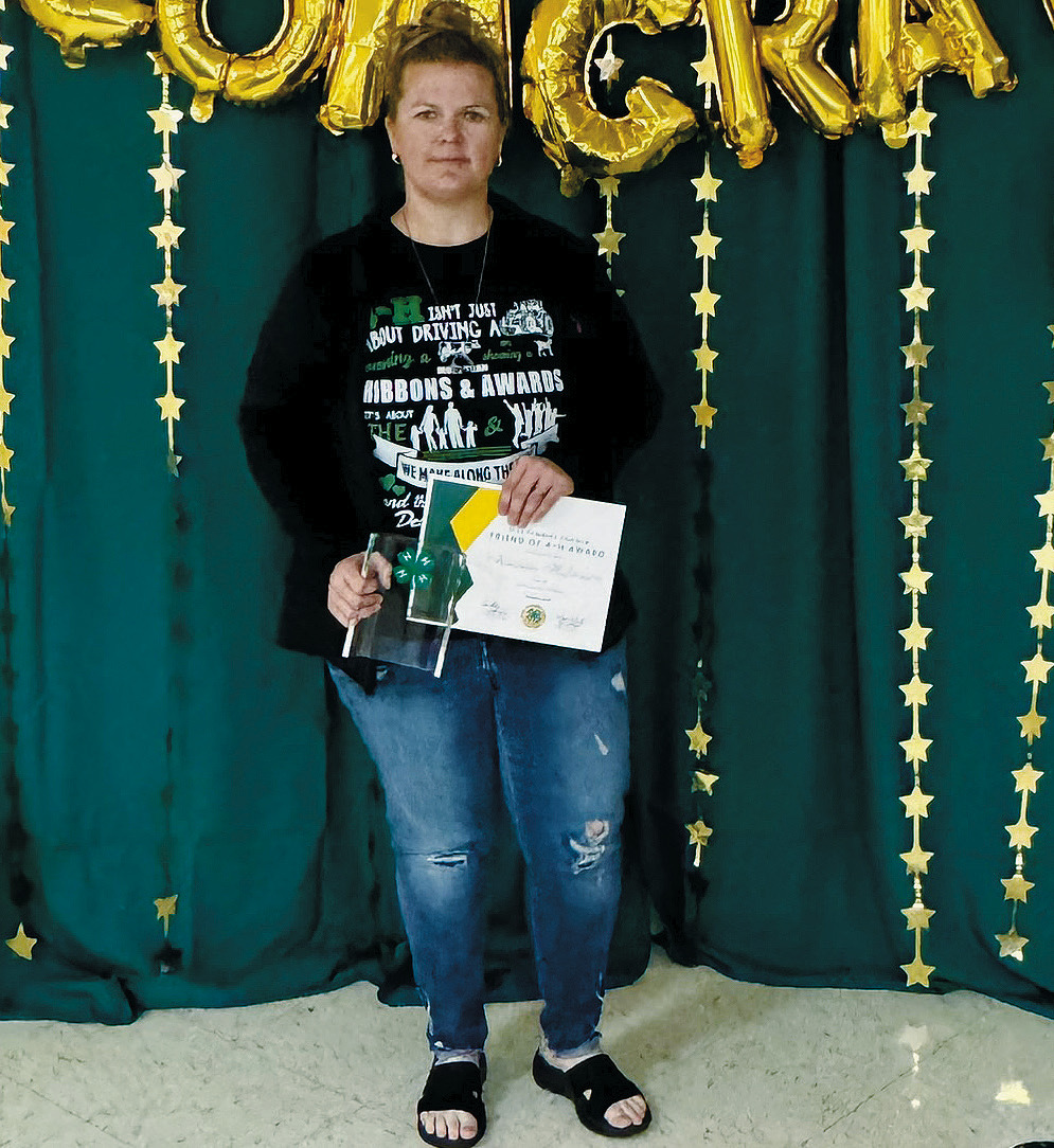 Kristina Halverson was honored as the 2024 Pembina County Friend of 4-H.