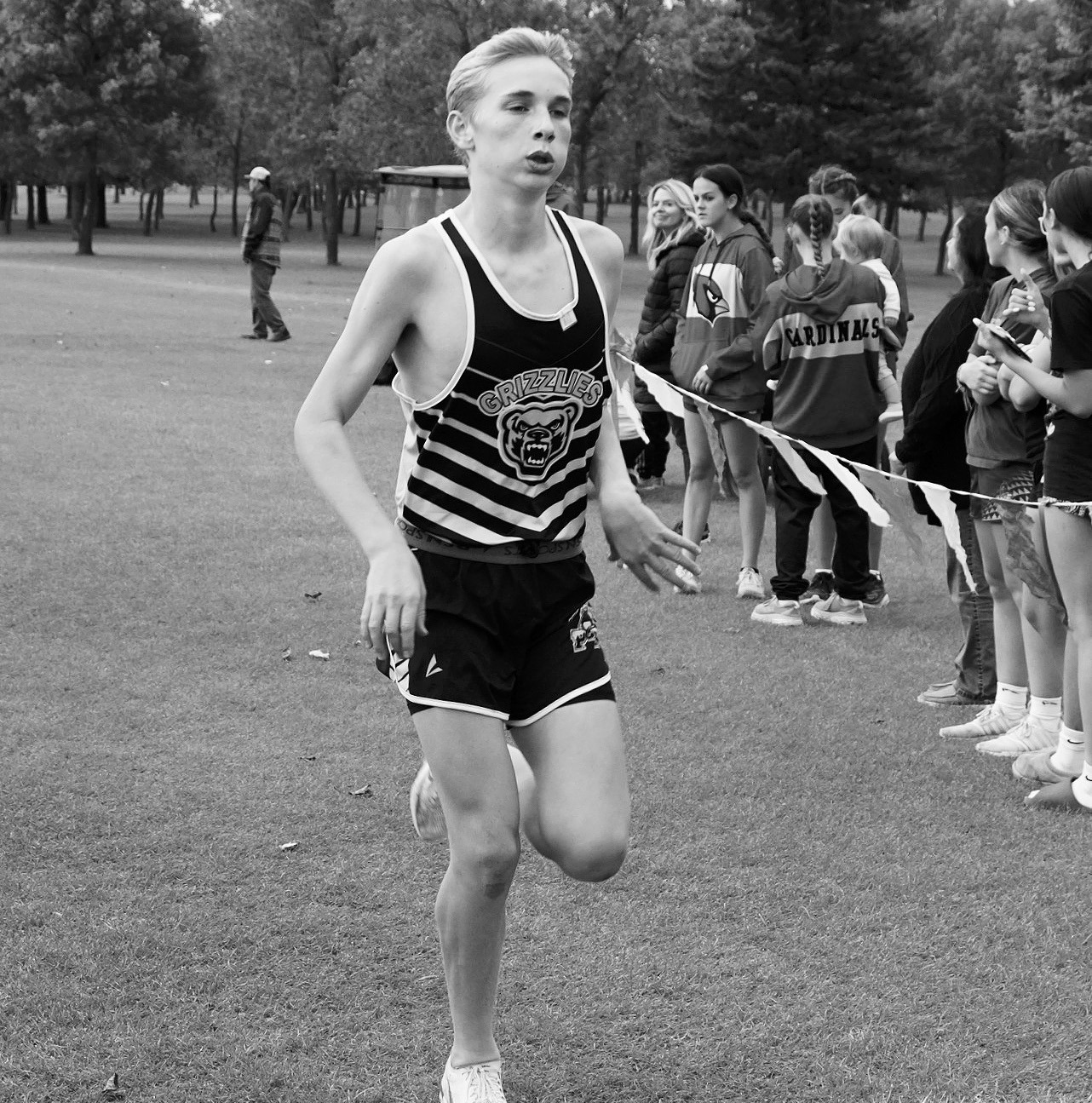 James Gagner crossed the finish line in 14th place. Photo by Larry Stokke.