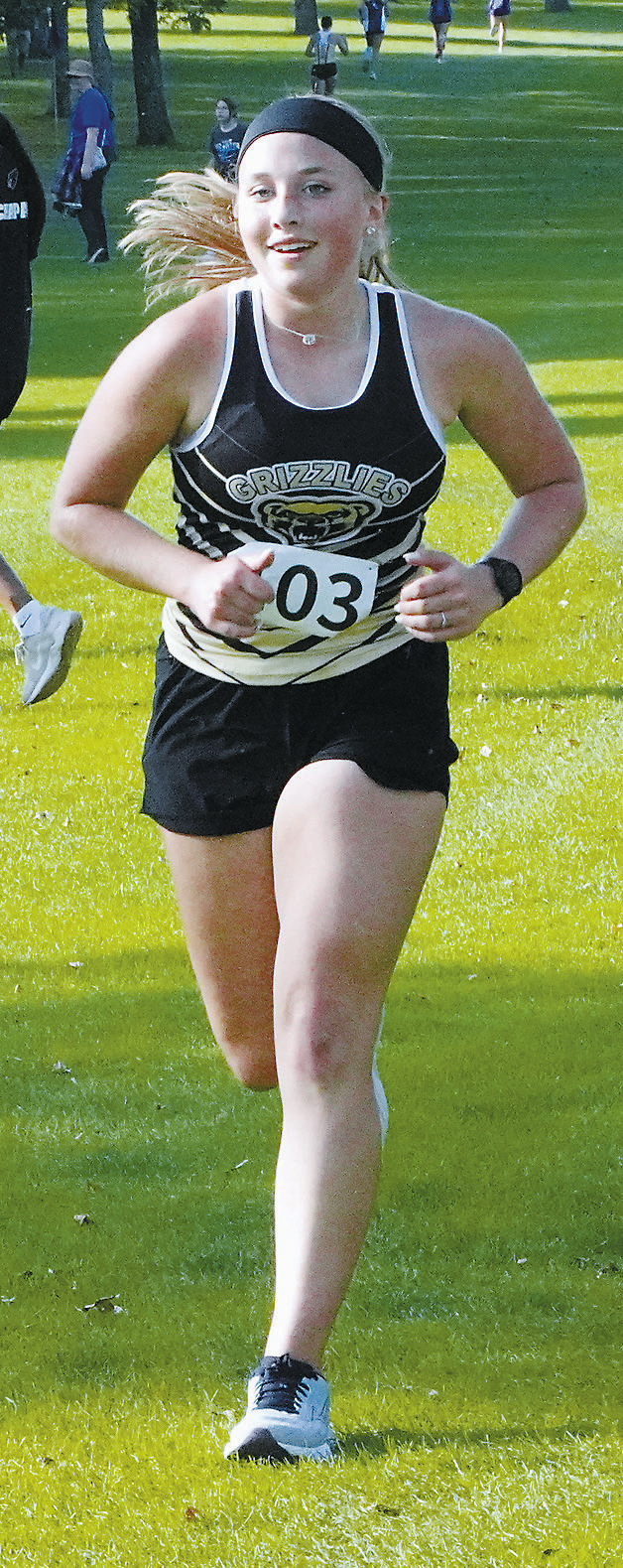 Sara Jenson ran the course in a time of 25:06.36 placing her 19th. Photo by Larry Stokke.